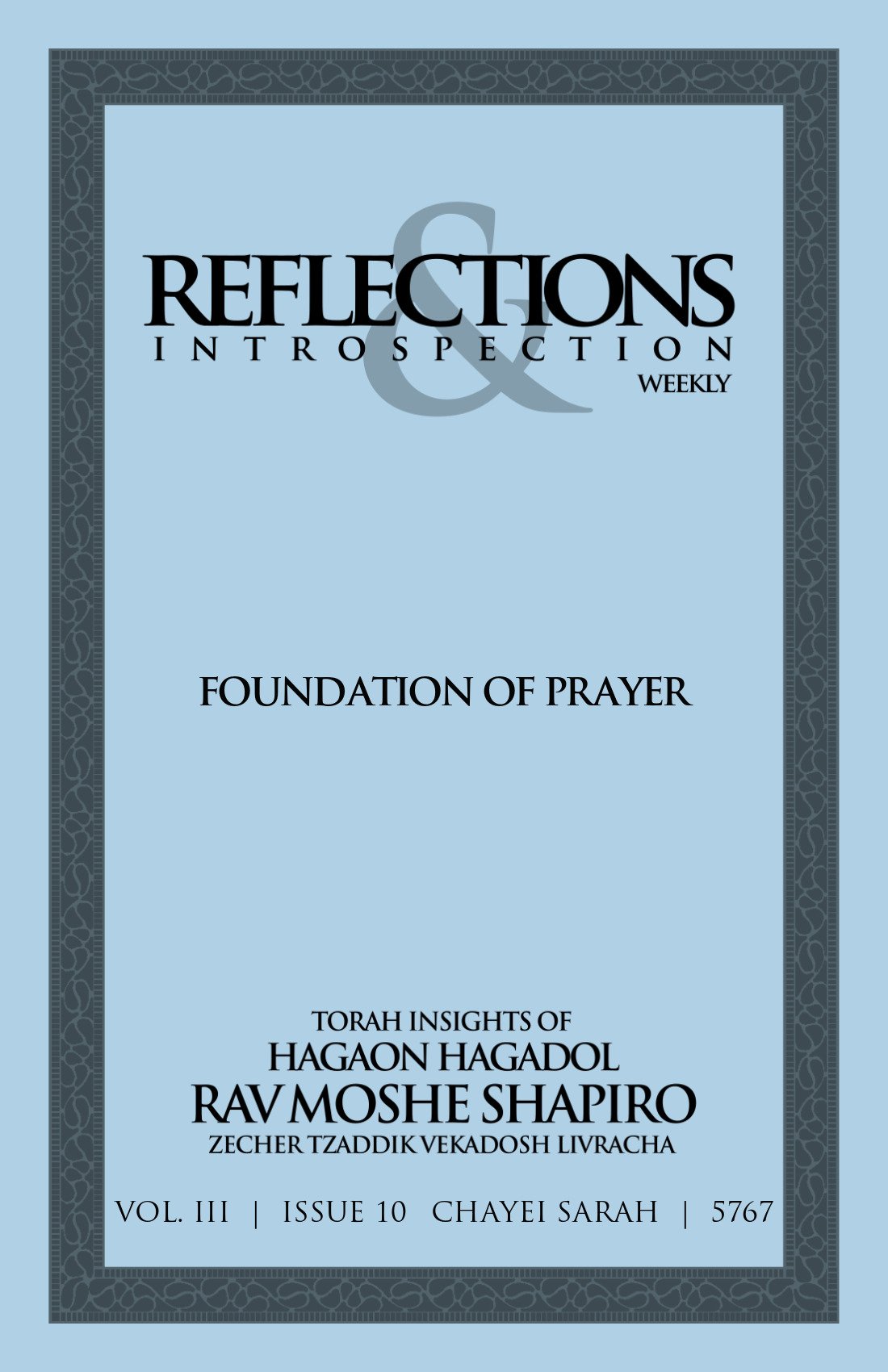 Cover of Foundation of Prayer