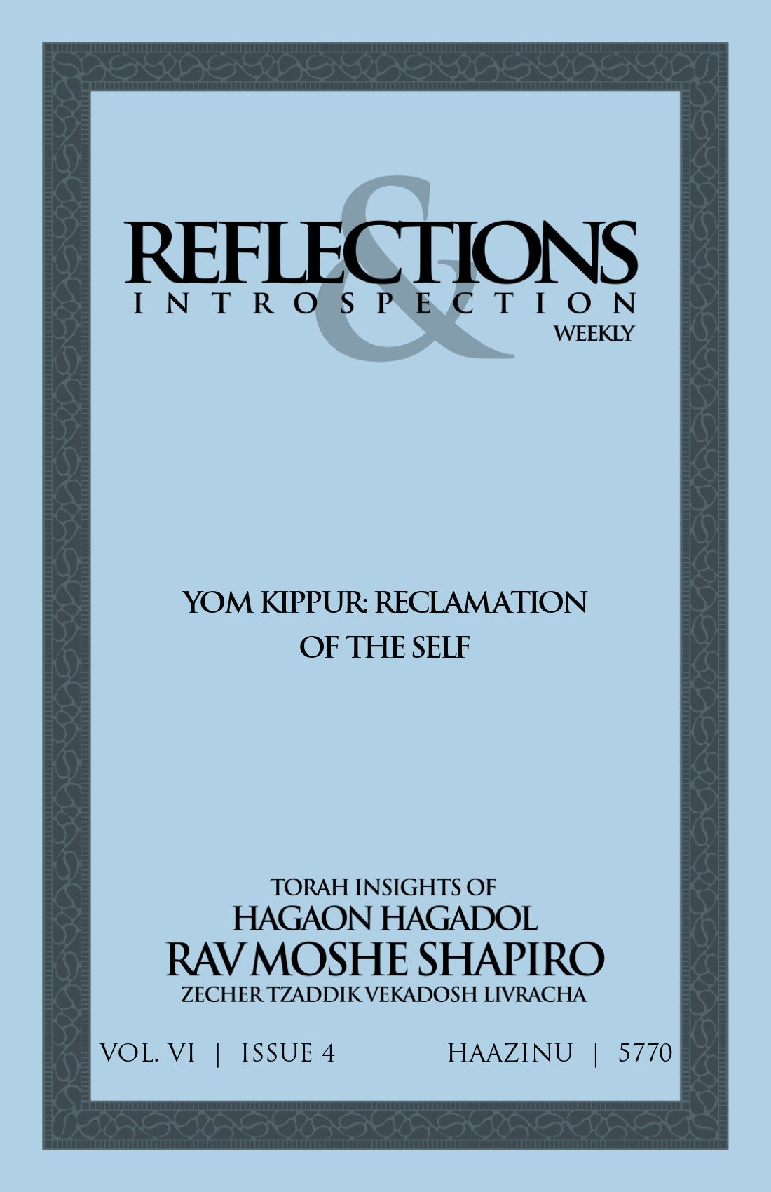 Cover of Yom Kippur: Reclamation of the Self