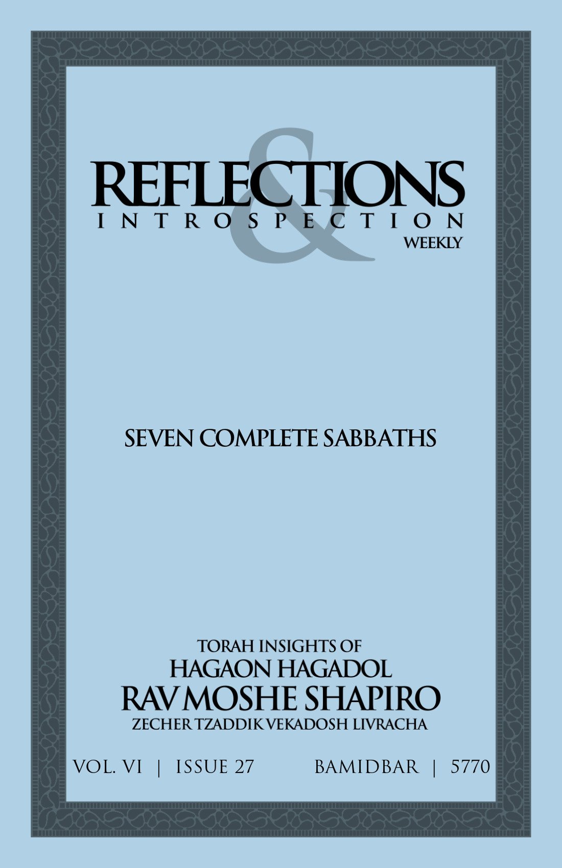 Cover of Seven Complete Sabbaths