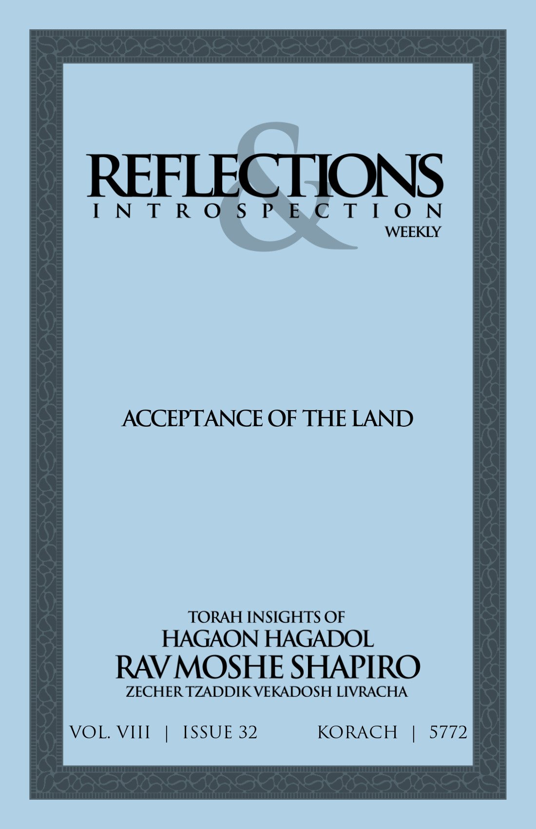 Cover of Acceptance of the Land
