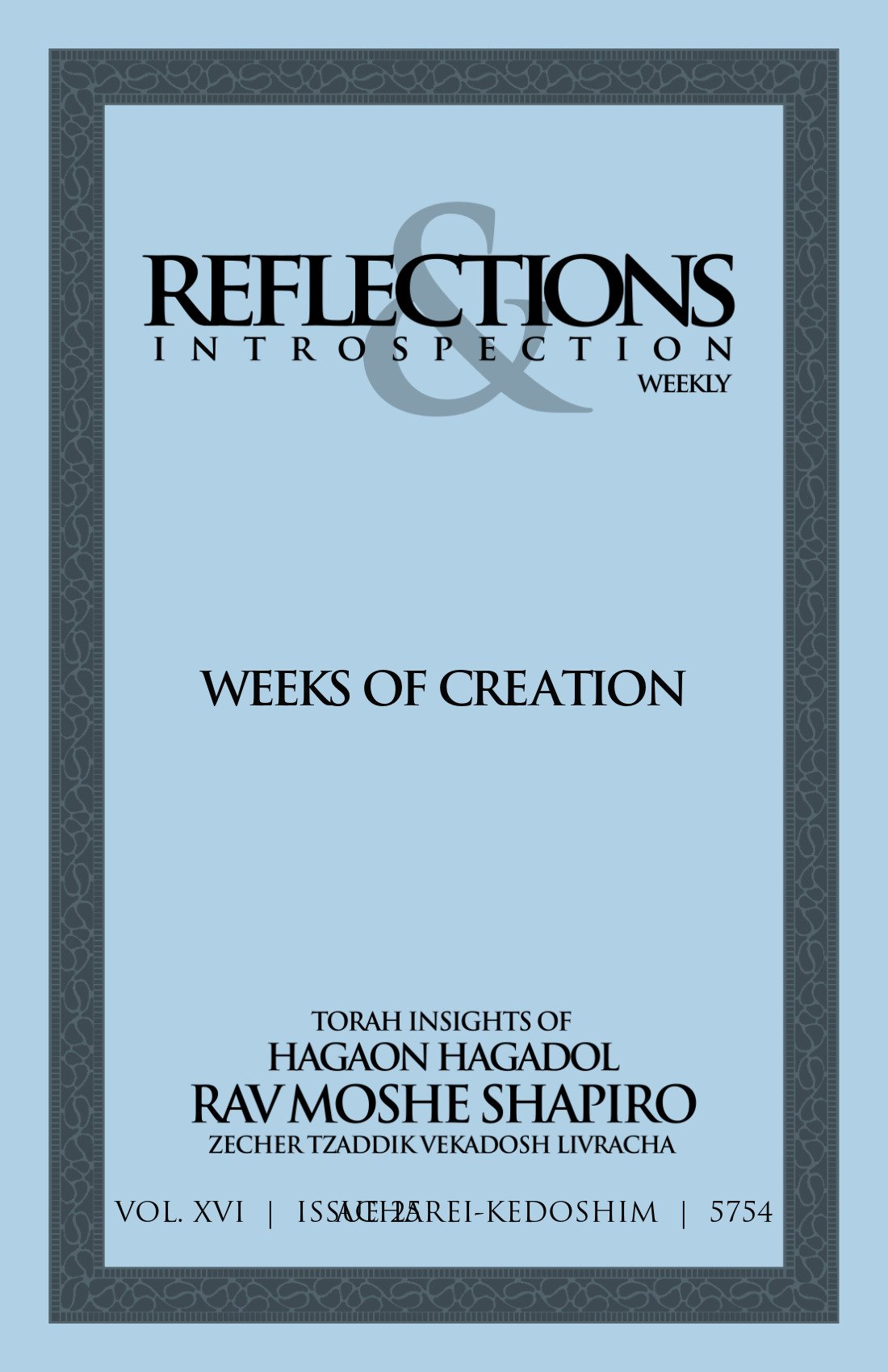 Cover of Weeks of Creation