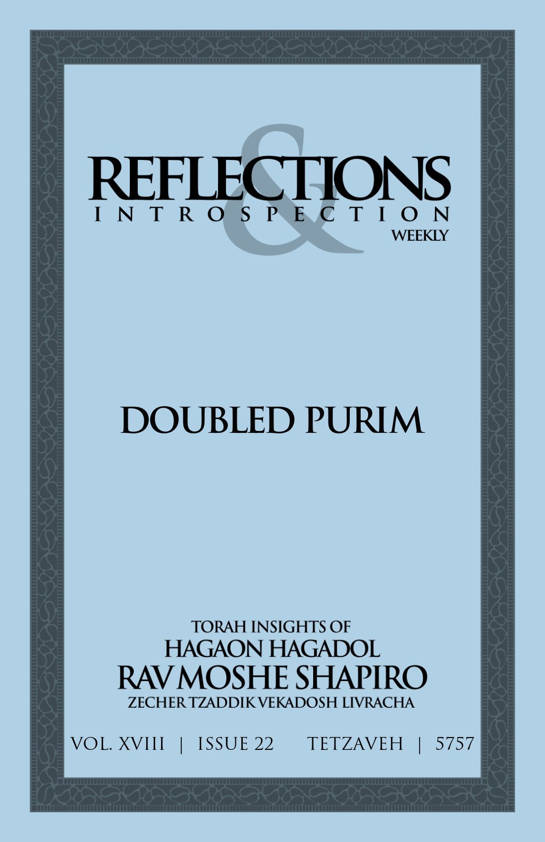 Cover of Doubled Purim