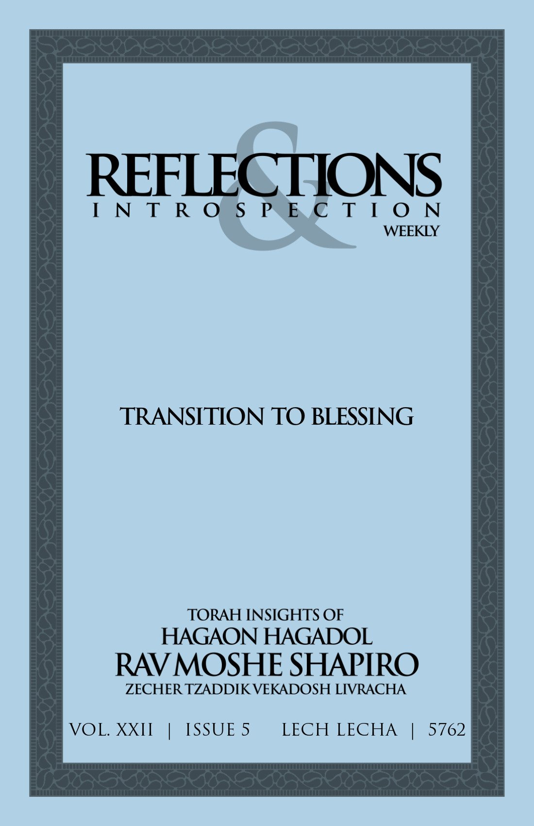 Cover of Transition to Blessing